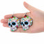 1 Pair Classic Skull Acrylic Drop Earrings - Punk Style