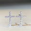 1 Pair Sterling Silver Moissanite Cross Inlay Hip Hop Earrings