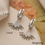 1 Pair Elegant Bow Knot Zircon Inlay Copper Drop Earrings