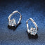 1 Pair Modern Geometric Sterling Silver Moissanite Hoop Earrings