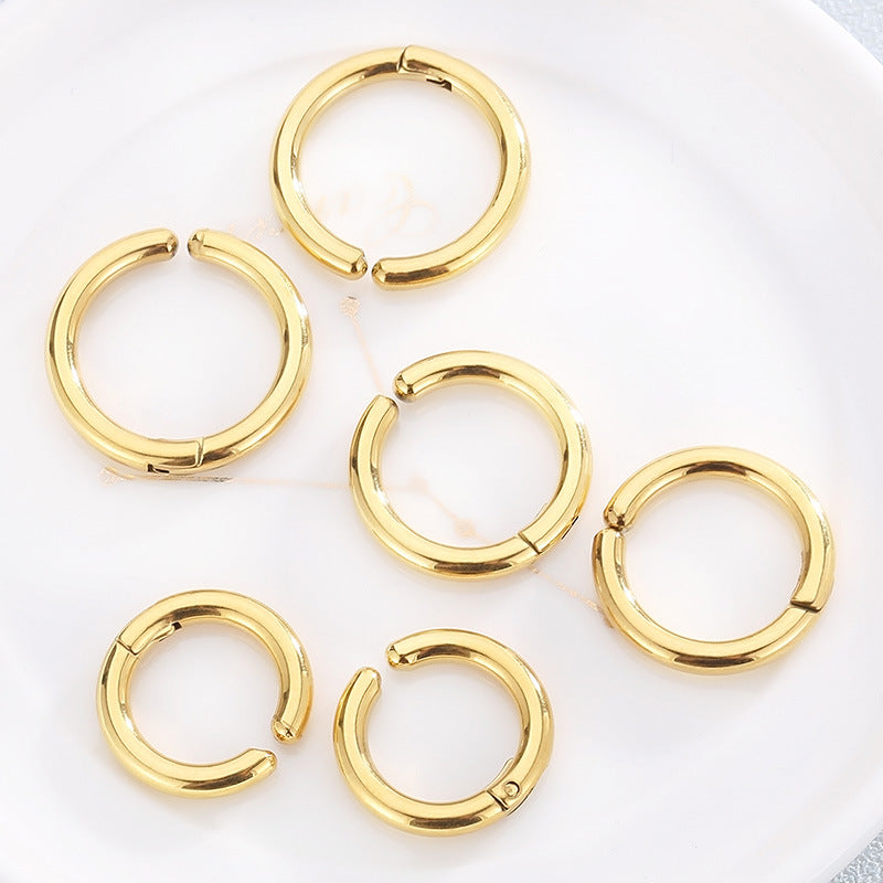 "Minimalist Stainless Steel Round Earrings for Men and Women - Fashion Ear Clips"