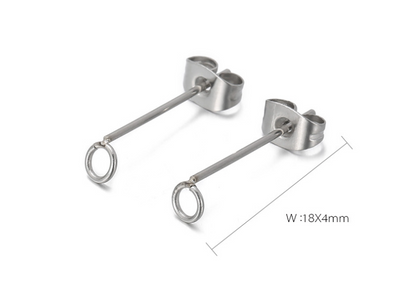 "Stainless Steel Geometric Round Stud Earrings for Women"