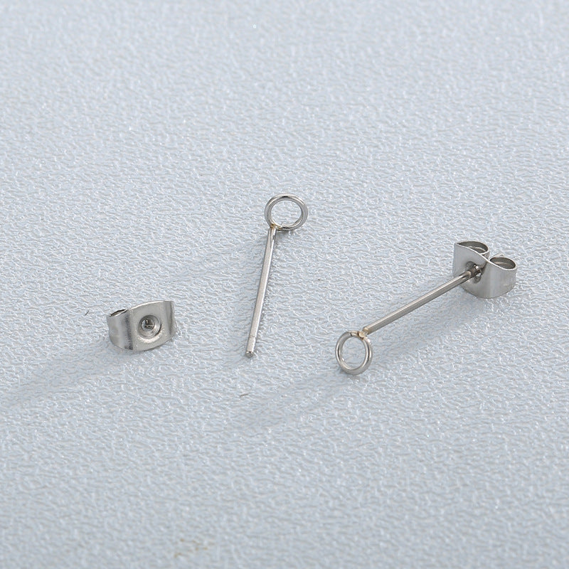 "Stainless Steel Geometric Round Stud Earrings for Women"