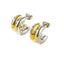 1 Pair Minimalist C Shape 18k Gold Plated Stainless Steel Earrings