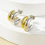 1 Pair Minimalist C Shape 18k Gold Plated Stainless Steel Earrings