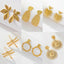 1 Pair Basic Simple Style Classic Style Leaf Dragonfly Plating 316 Stainless Steel  18K Gold Plated Hoop Earrings