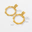 1 Pair Classic Leaf Dragonfly 18K Gold Plated Stainless Steel Hoop Earrings