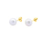 1 Pair Minimalist 18k Gold Plated Freshwater Pearl Round Ear Studs