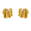 1 Pair 18K Gold Plated Frill Design Copper Ear Studs