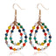 Bohemian Geometric Crystal Beaded Drop Earrings