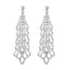 Bridal Geometric Rhinestone Floral Drop Earrings