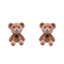 Cartoon Bear and Plush Bunny Stud Earrings - Korean Style Fashion Jewelry for Women