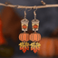 1 Pair Cartoon Style Pumpkin Wood Drop Earrings