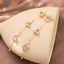 1 Pair Fashion Asymmetrical Imitation Pearl Copper Chain Drop Earrings