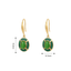 1 Pair Casual Cute Simple Style Oval Inlay 304 Stainless Steel Artificial Gemstones Gold Plated Drop Earrings