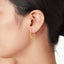 1 Pair Modern Geometric 18K Gold Plated Copper Earrings