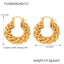 1 Pair Modern Geometric Twist 18K Gold Plated Copper Earrings