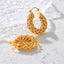 1 Pair Modern Geometric Twist 18K Gold Plated Copper Earrings