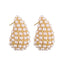 1 Pair Vintage Style C Shape 18k Gold Plated Copper Pearl Ear Studs