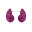 Pair of Geometric Rhinestone Teardrop Stud Earrings