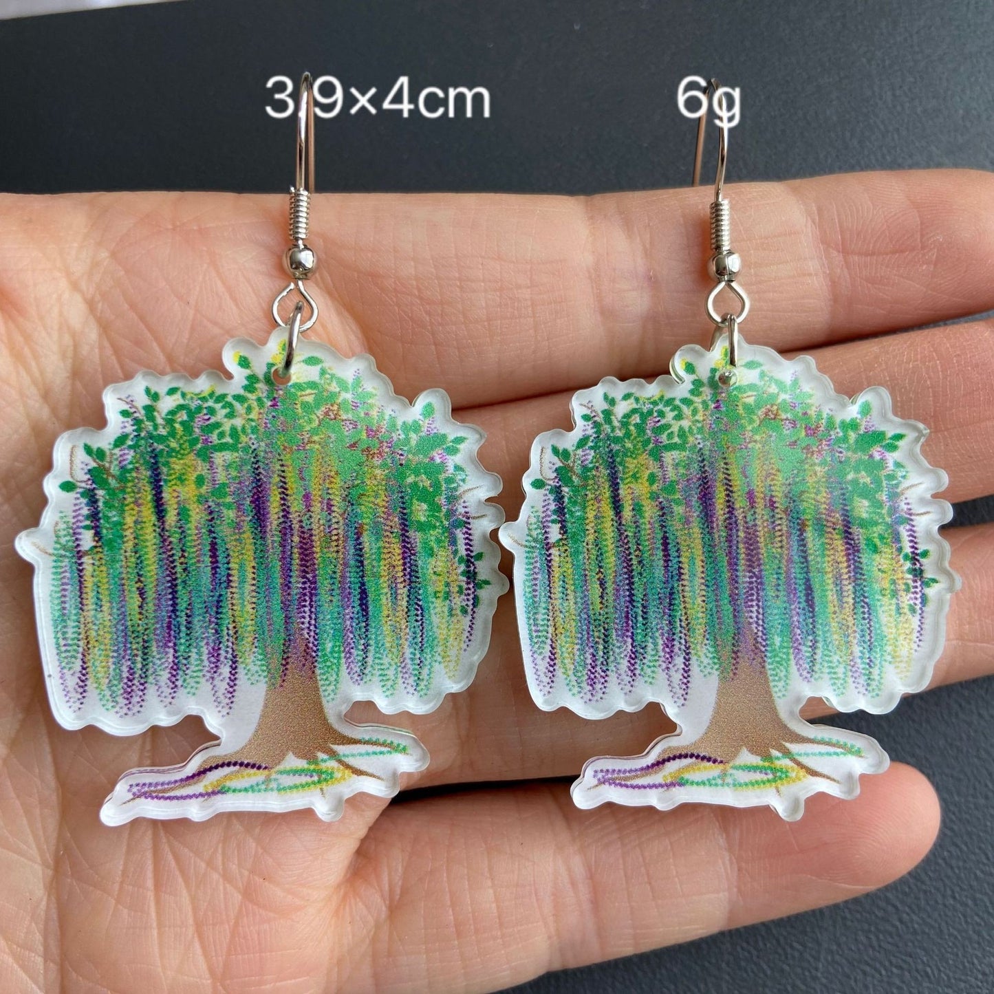 1 Pair Casual IG Style Animal Tree Wine Glass Arylic Drop Earrings