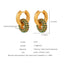 18K Gold Plated Titanium Steel Hoop Earrings with Detachable Full Diamond Inlay