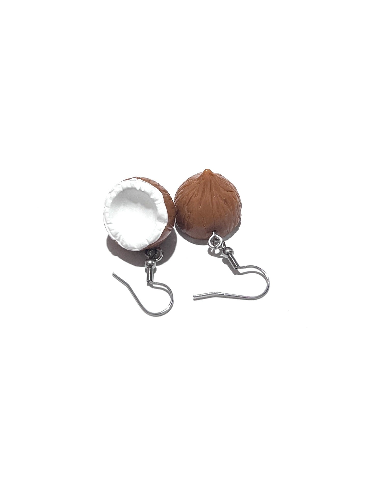 1 Pair Casual Simple Style Coconut Plastic Resin Drop Earrings