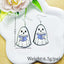 1 Pair Acrylic Floral Ghost Print Drop Earrings