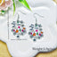 1 Pair Acrylic Floral Ghost Print Drop Earrings