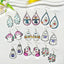 1 Pair Acrylic Floral Ghost Print Drop Earrings