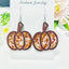 1 Pair Halloween Pumpkin Acrylic Geometric Drop Earrings for Women