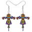 1 Pair Casual Geometric Acrylic Pumpkin Drop Earrings for Halloween