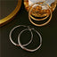 1 Pair Minimalist Geometric Copper Hoop Earrings