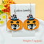 1 Pair Halloween Geometric Pumpkin Acrylic Drop Earrings