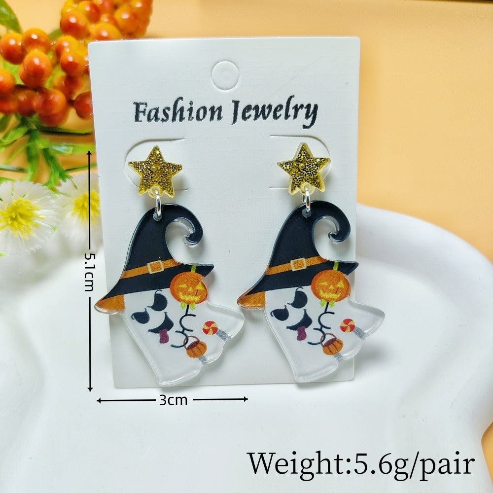 1 Pair Casual Simple Style Geometric Star Arylic Drop Earrings