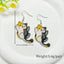 1 Pair Casual Simple Style Acrylic Cat and Animal Drop Earrings