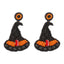 Casual Pumpkin Ghost Beaded Acrylic PU Leather Halloween Drop Earrings