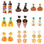 Casual Pumpkin Ghost Beaded Acrylic PU Leather Halloween Drop Earrings