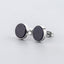 1 Pair Minimalist Round Stainless Steel Natural Stone Stud Earrings