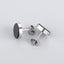 1 Pair Minimalist Round Stainless Steel Natural Stone Stud Earrings