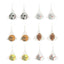 Pair of Casual Sports Letter Print Wood Drop Earrings - Basketball & Football Design