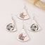 Pair of Casual Sports Letter Print Wood Drop Earrings - Basketball & Football Design