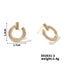 1 Pair Geometric Inlay Zircon K Gold Plated Rhodium Plated Ear Studs - Elegant Minimalist Design