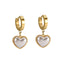 1 Pair Vintage Moon Heart Shape & Butterfly Leaf Tassel Stainless Steel Pearl Zircon Drop Earrings Set