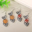 1 Pair Classic Sports Series Heart Shape Acrylic Drop Earrings