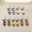 1 Pair Classic Sports Series Heart Shape Acrylic Drop Earrings