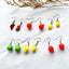 1 Pair Cute Fruit Resin Patchwork Women's Earrings - Orange Lemon Design