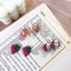 1 Pair Cute Fruit Resin Plating Women's Ear Studs with 3D Strawberry Pineapple Design