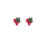 1 Pair Cute Fruit Resin Plating Women's Ear Studs with 3D Strawberry Pineapple Design