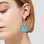 1 Pair Cute Bow Knot Ghost Alloy Beads Drop Earrings